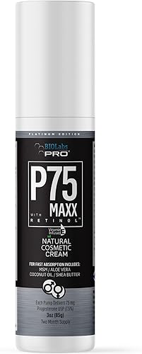 BIOLABS PRO Progest Cream P75 Maxx 5000 mg Progest por botella - Suministro para dos meses - 3oz