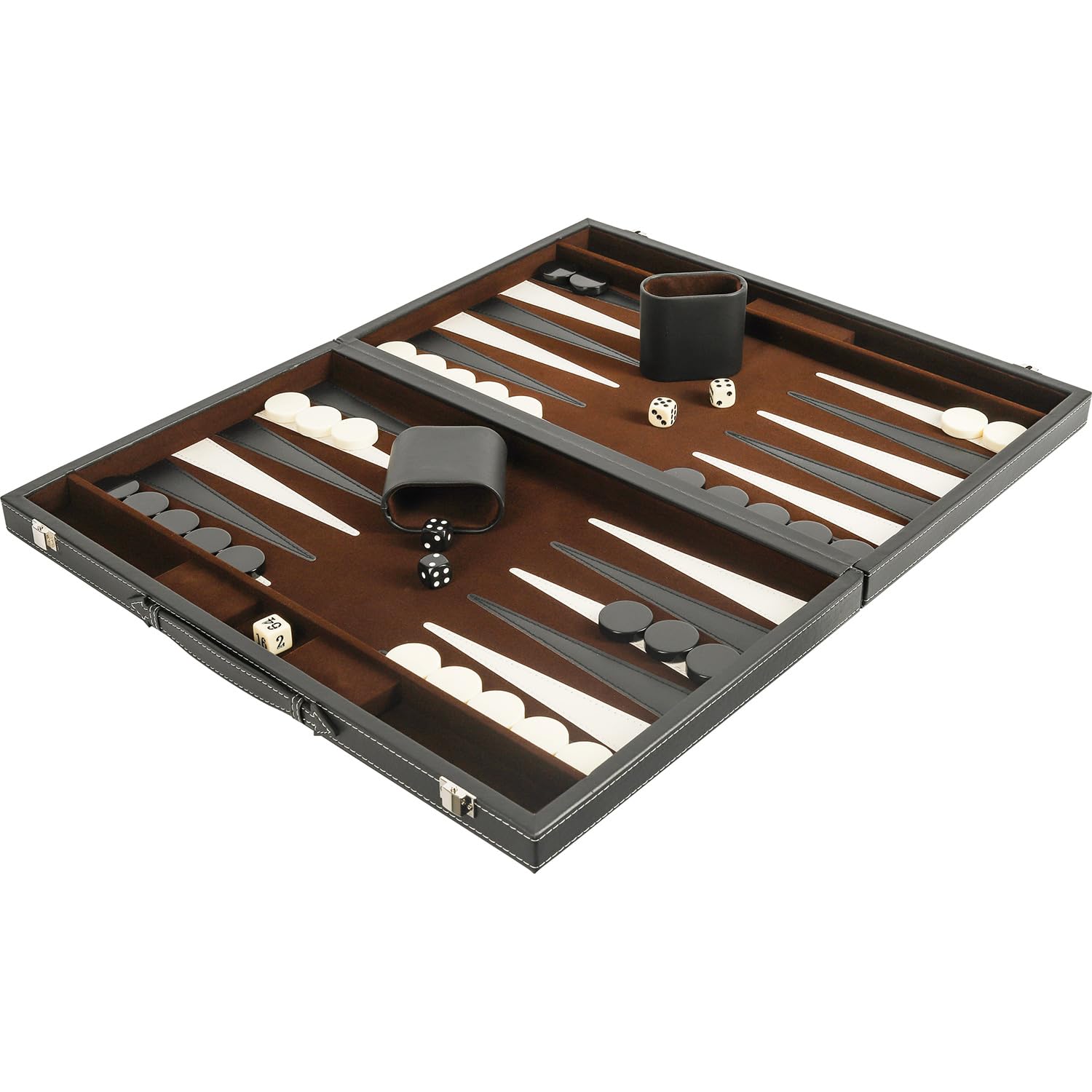 Backgammon intarsiato 46 x 28 cm nero