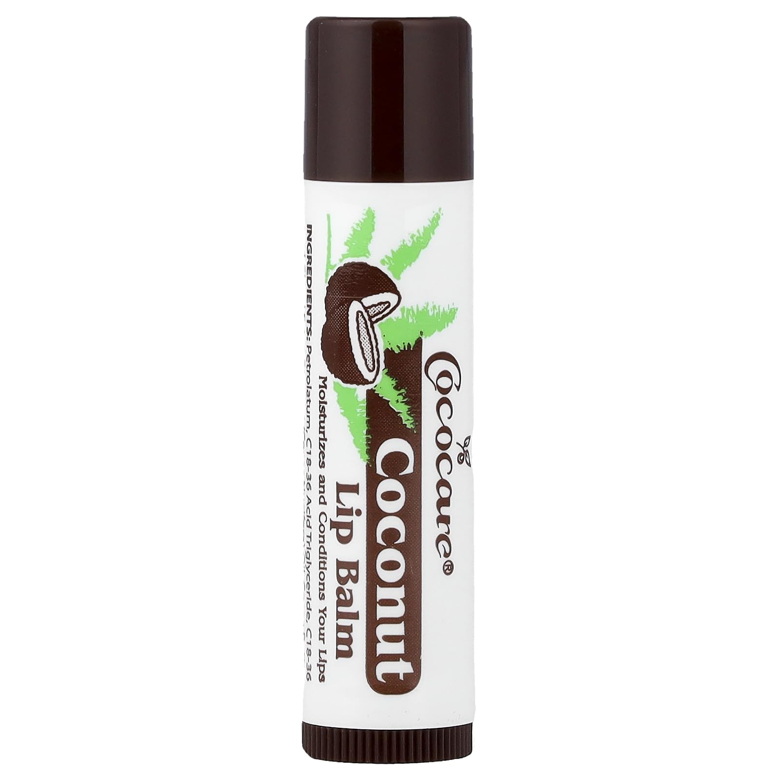 Cocacare Coconut Lip Balm With Natural Coconut Oil - 0.15 Oz (Pack Of 3)