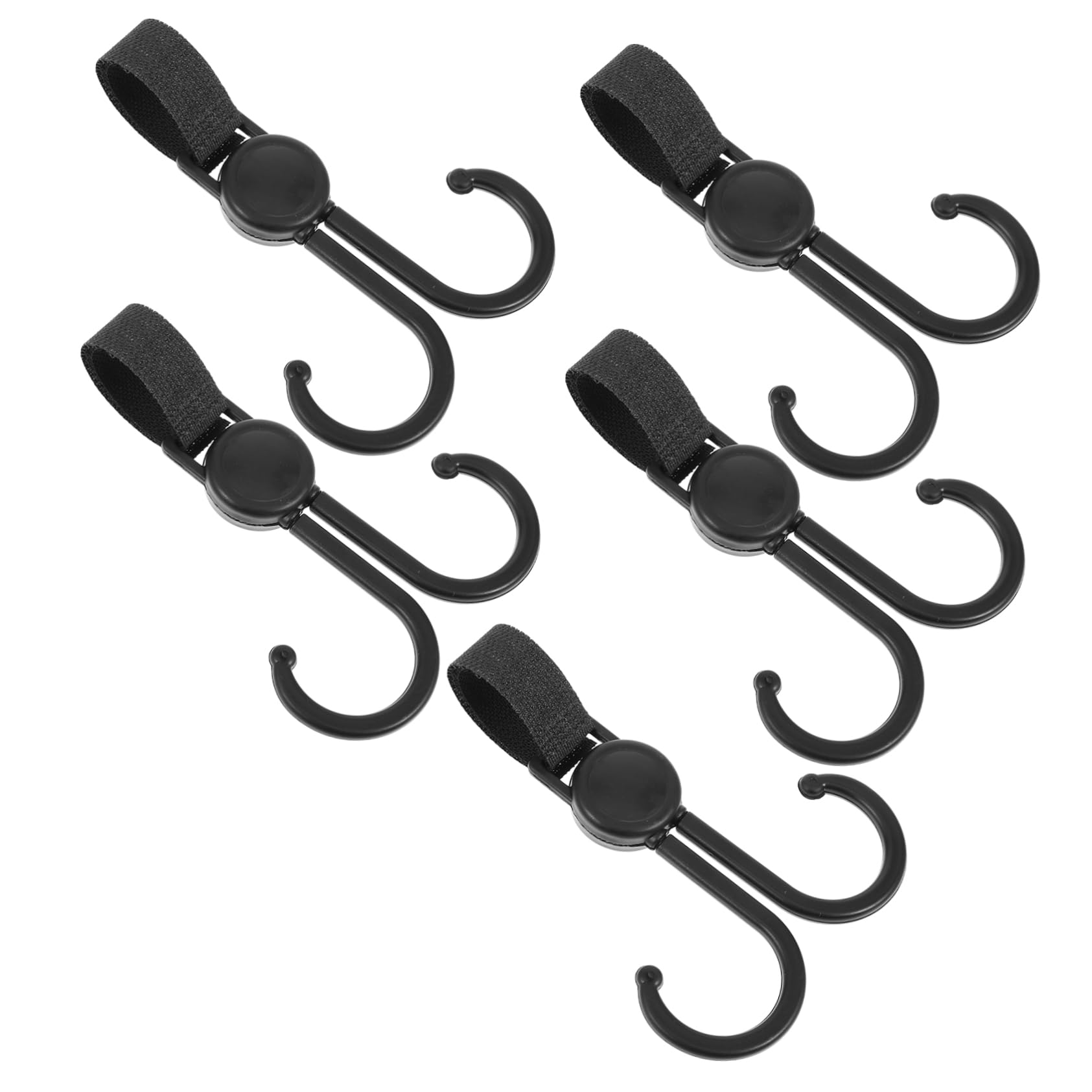 Hemobllo 5sets Stroller Hangers Car Hook Adjustable Hook Double for Stroller 5pcs*5