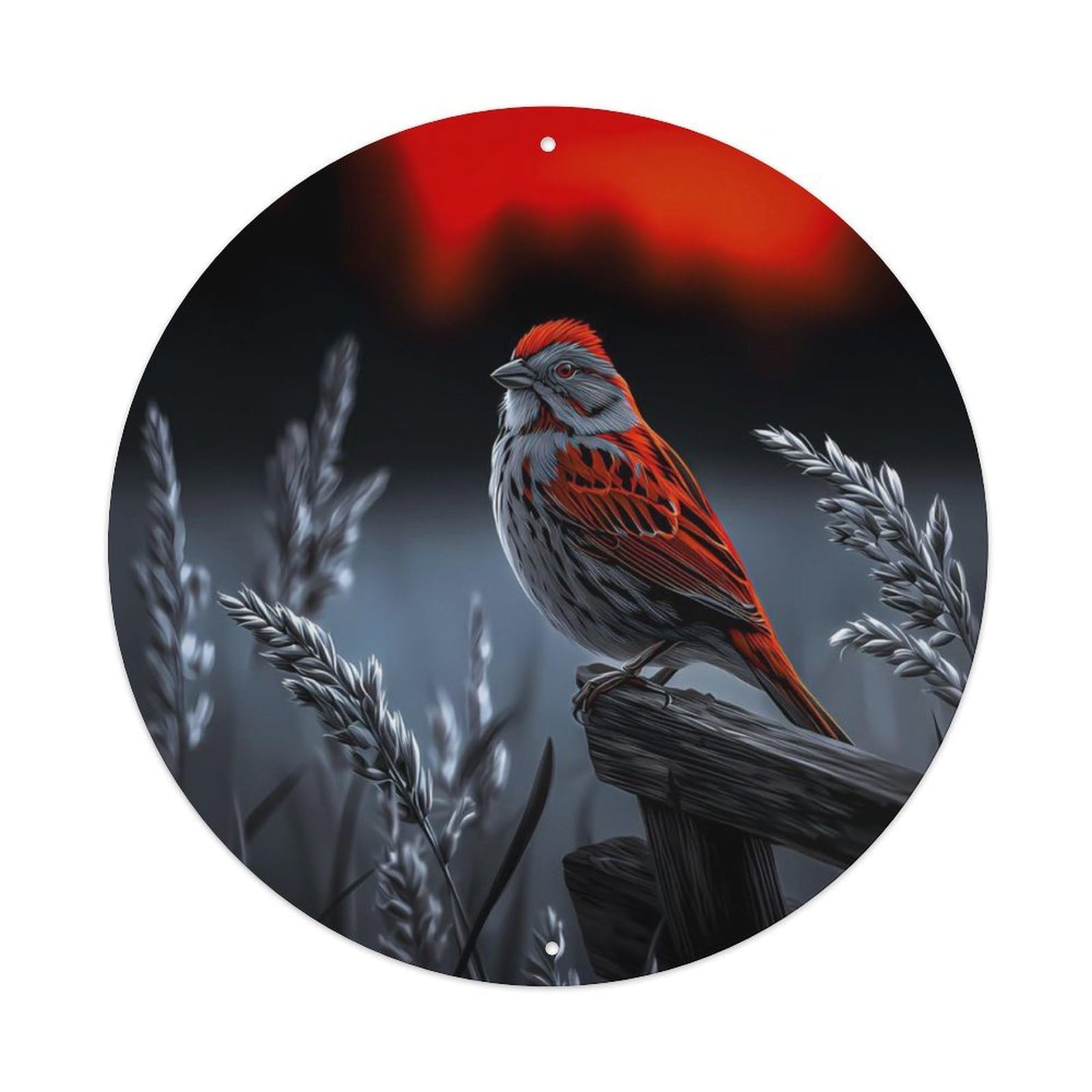 Animal House Sparrow Dusk Sunset Wildlife Nature Vintage Metal Tin Sign Plaque Wall Decor for Cafe, Club Bar, Office, Garden Metal Poster 8x8Inch