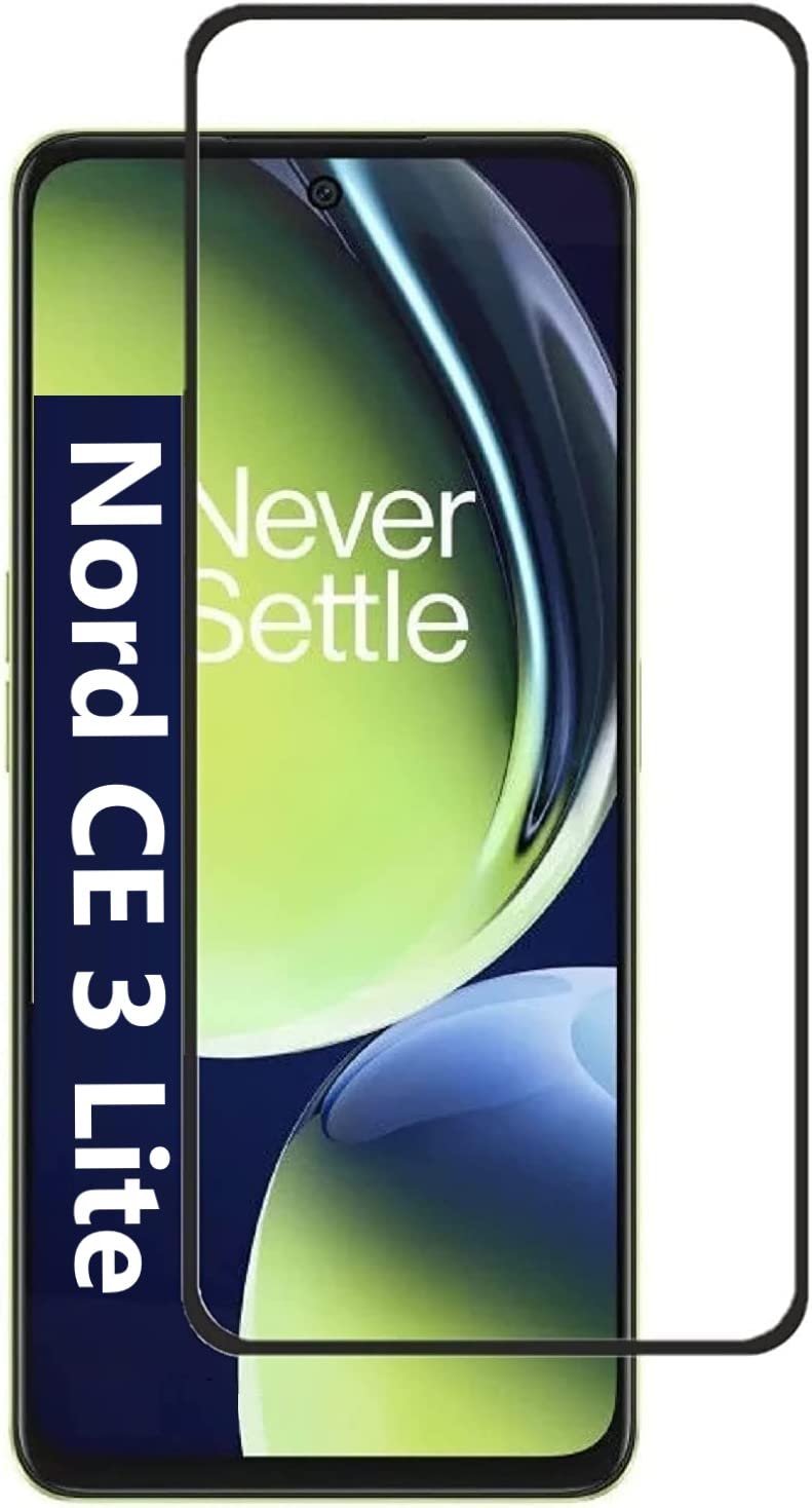 OnePlus Nord CE 3 Lite 3D Curved Full Coverage Premium Scratch Resistance 5D Touch Tempered Glass Screen Protector For OnePlus Nord CE 3 Lite 5G Black
