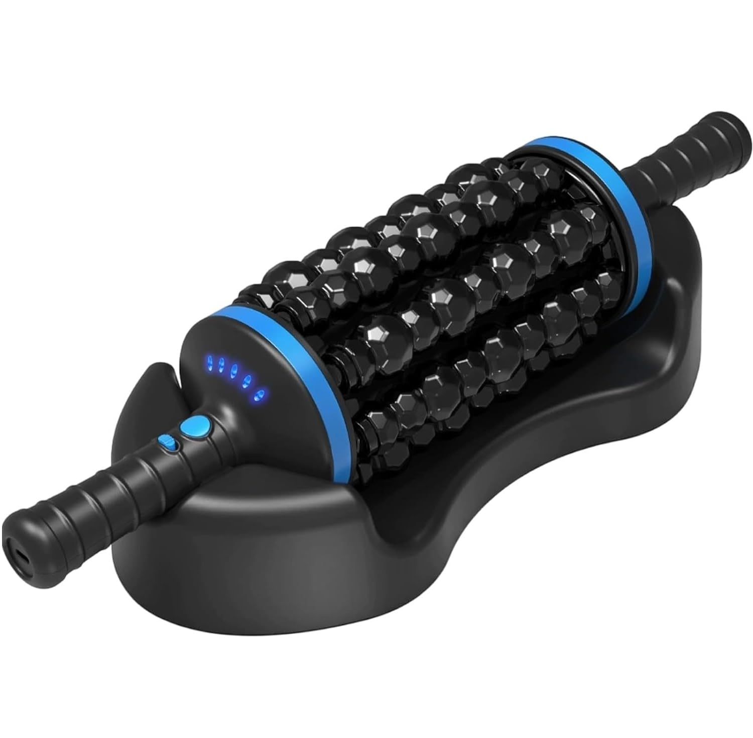 Massaggiatore Elettrico a Rullo Manuale, Massaggiatore Elettrico Anticellulite Percussivo con Manico-Anticellulite Percussivo,5 Livelli di Intensità, per Schiena, Collo e Gambe (Blu)