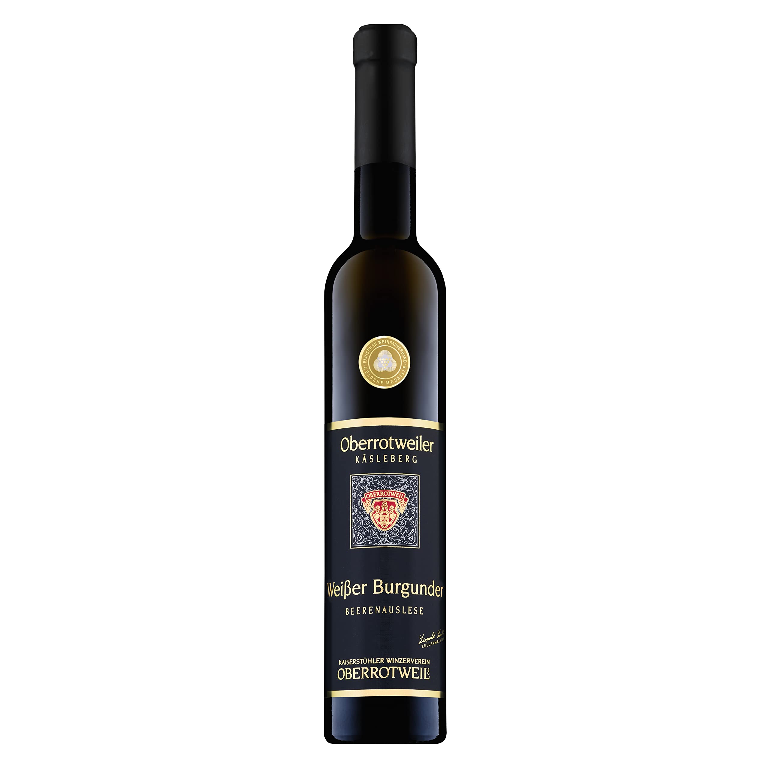Oberrotweiler Weißer Burgunder Beerenauslese 2015 - Weißwein edel-süß, fruchtig, würzig im Geschmack - Badischer Wein, Anbaugebiet Kaiserstuhl (1 x 0,375 l)