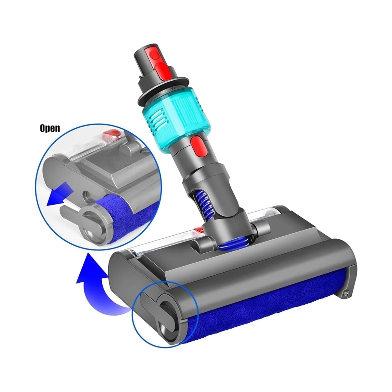 Cabezal De Mopa Eléctrica Húmedo Y Seco Con Cepillo Lavado, Compatible Dyson,V7 V8 V10 V11 V15, Repuestos Aspiradora