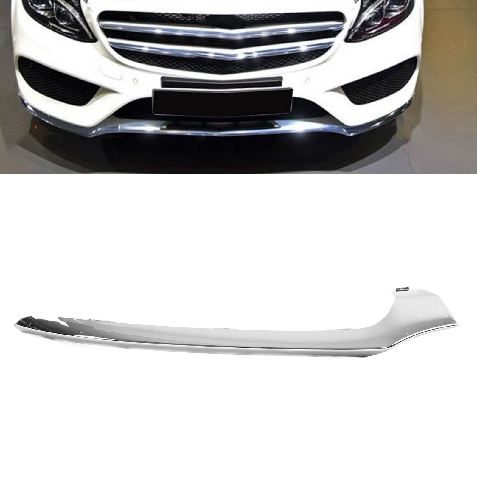 SPOILER INFERIORE PER PARAURTI ANTERIORE MERCEDES C 300 450 63 PER UNA MAGGIORE PROTEZIONE E UN LOOK ELEGANTE (Destra)