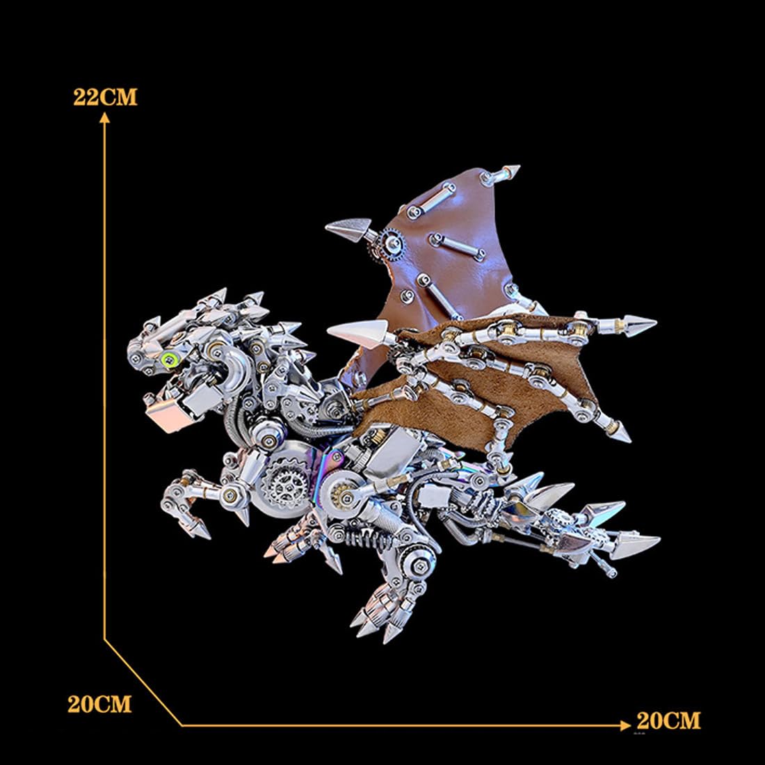 Metalowe puzzle 3D dla dorosłych, mechaniczny dinozaur, metalowy model, zestawy do zbudowania z narzędziami, steampunk, zwierzę, smok, loong, rękodzieło, Boże Narodzenie, dekoracja domu