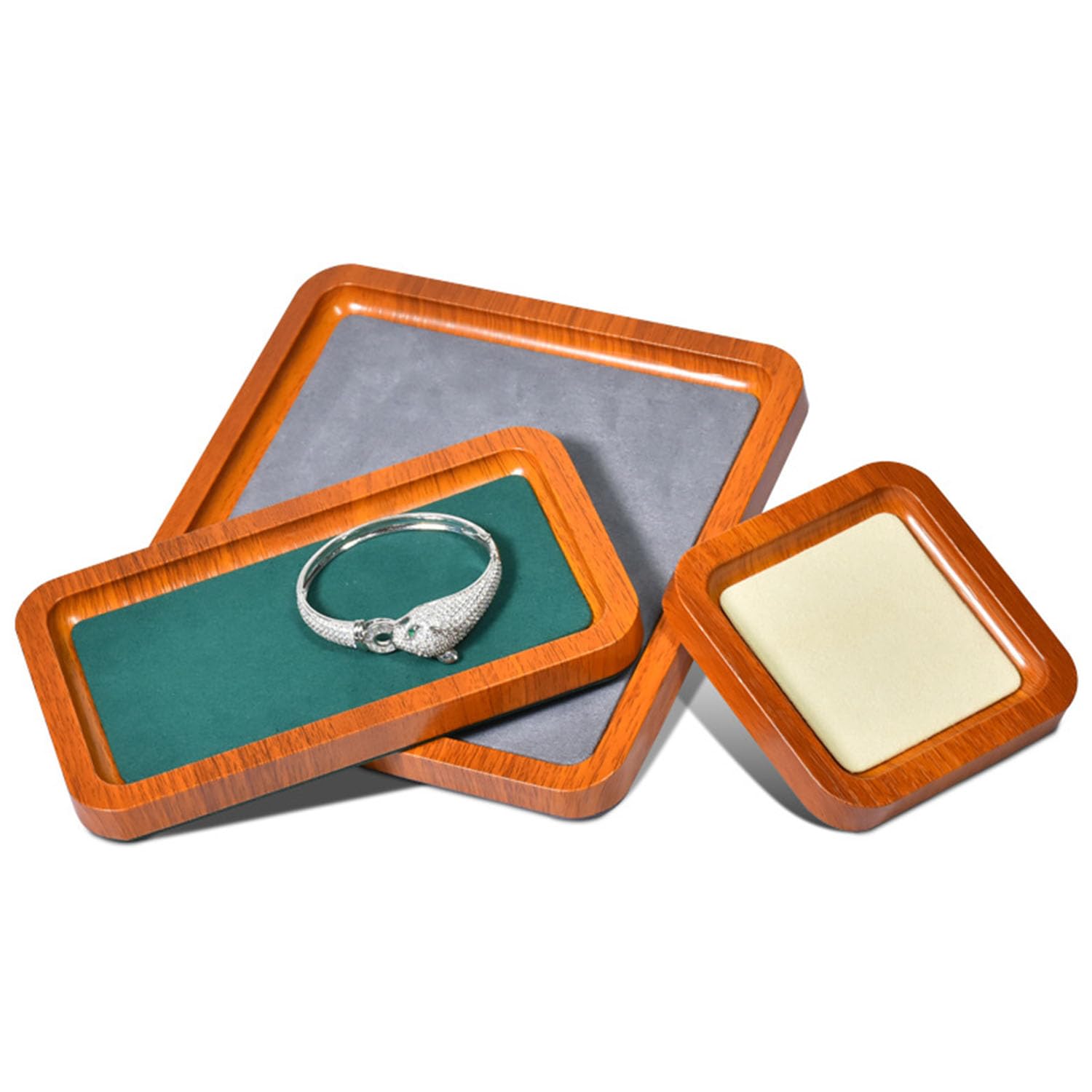Petit Plateau Plat présentation Bijoux,Organisateur bagues,Boucles