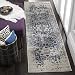 Safavieh Madison Collection MAD603D Cream and Navy Distressed Medallion Runner (2'3" x 8')