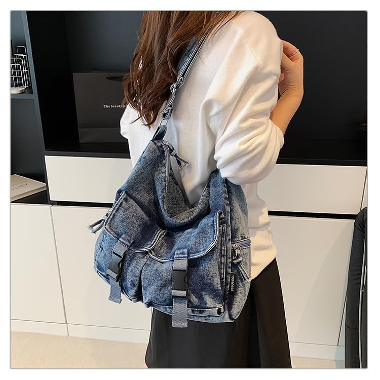 Bolso Tote Denim para Mujer con Correa Ajustable miniatura 3