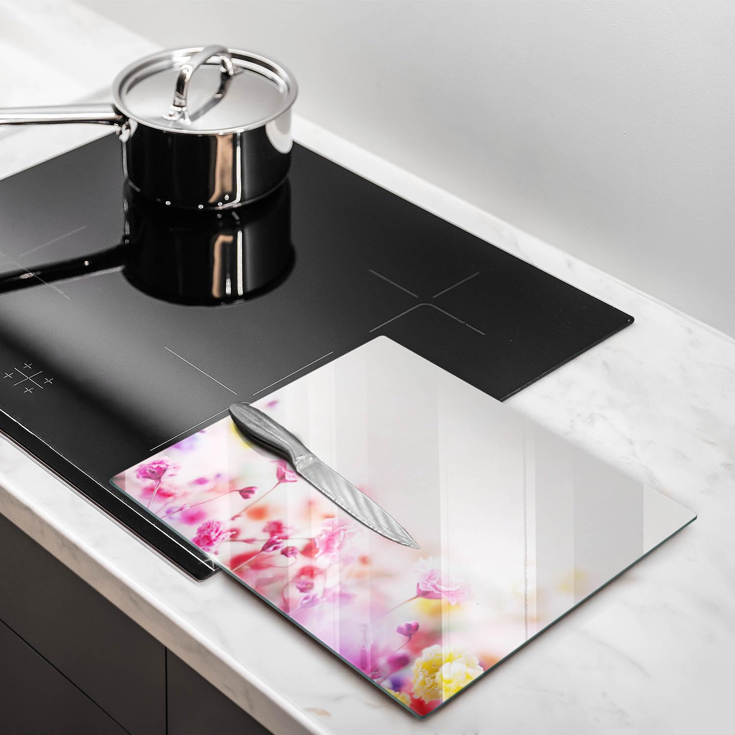 Tabla de cristal | Rosa | Superficie impresa