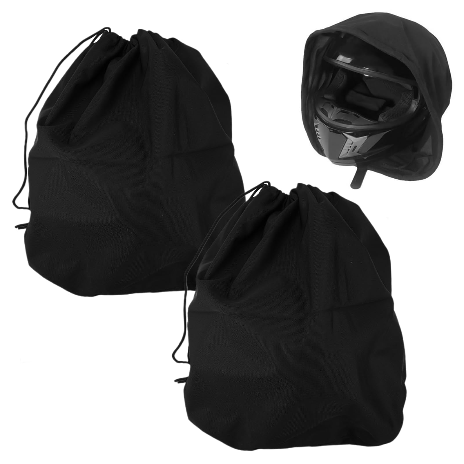 2 worki na kask, 47 x 43 cm, torba na kask motocyklowy ze ściągaczem, pluszowe worki na kask ze ściągaczem, plecak motocyklowy, wodoszczelny, na kask motocyklowy, kask rowerowy, kask narciarski