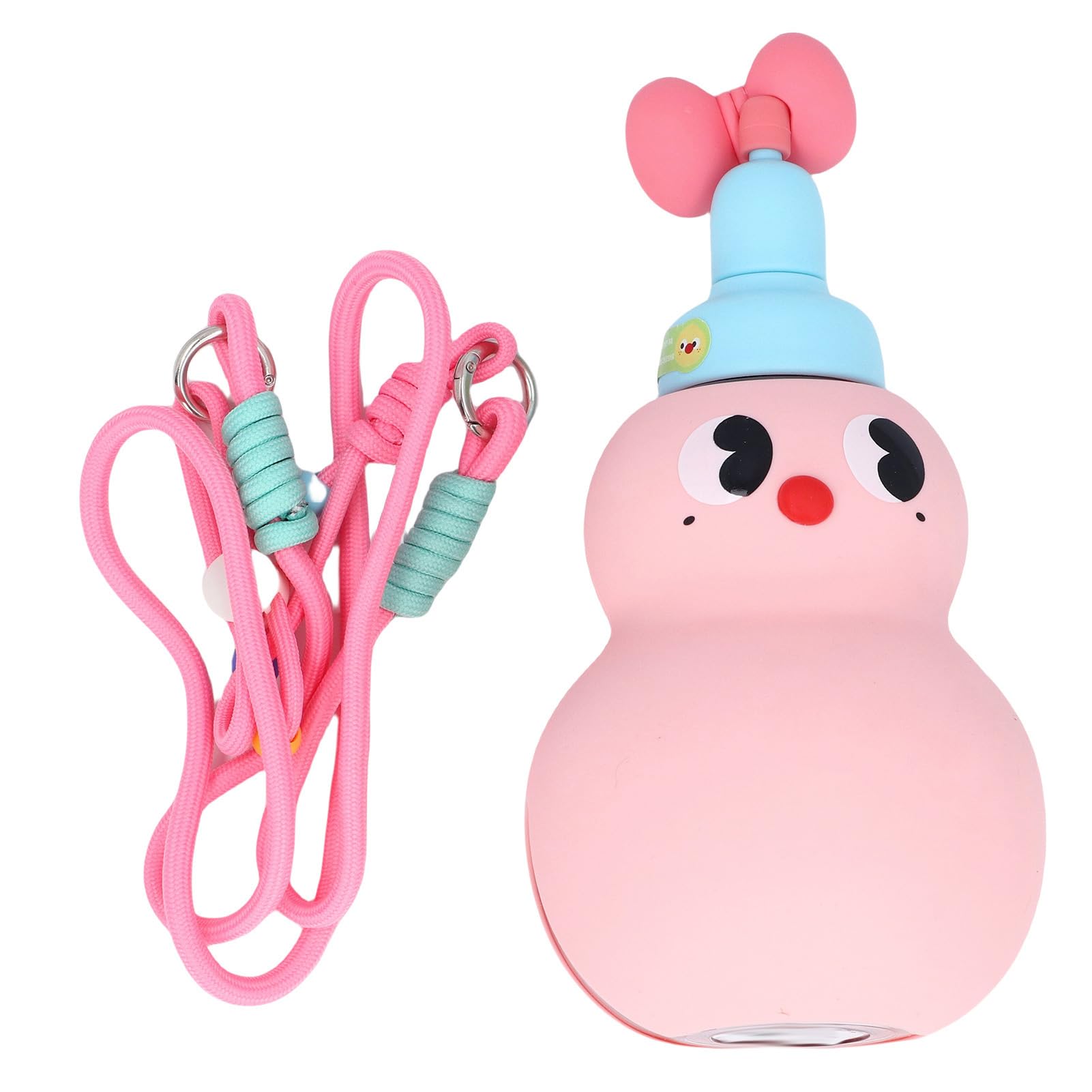 Bottiglia D'Acqua per Bambini con Cannuccia Bottiglia per Acqua per Bambini con Bottiglia a Forma di Zucca di Paglia e Bevande Carina con Cinghia da Trasporto per la Scuola Anti