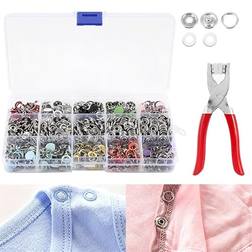 Alicate de Pressão Set Prong Press Pinos Fixadores para Instalação de Bolsas de Roupas e Botões de C