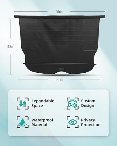 Miniatura 14 de Cubierta de carga para Toyota RAV4 2.5L retráctil para maletero trasero 2019-2023, cubierta de seguridad para equipaje, blindaje impermeable