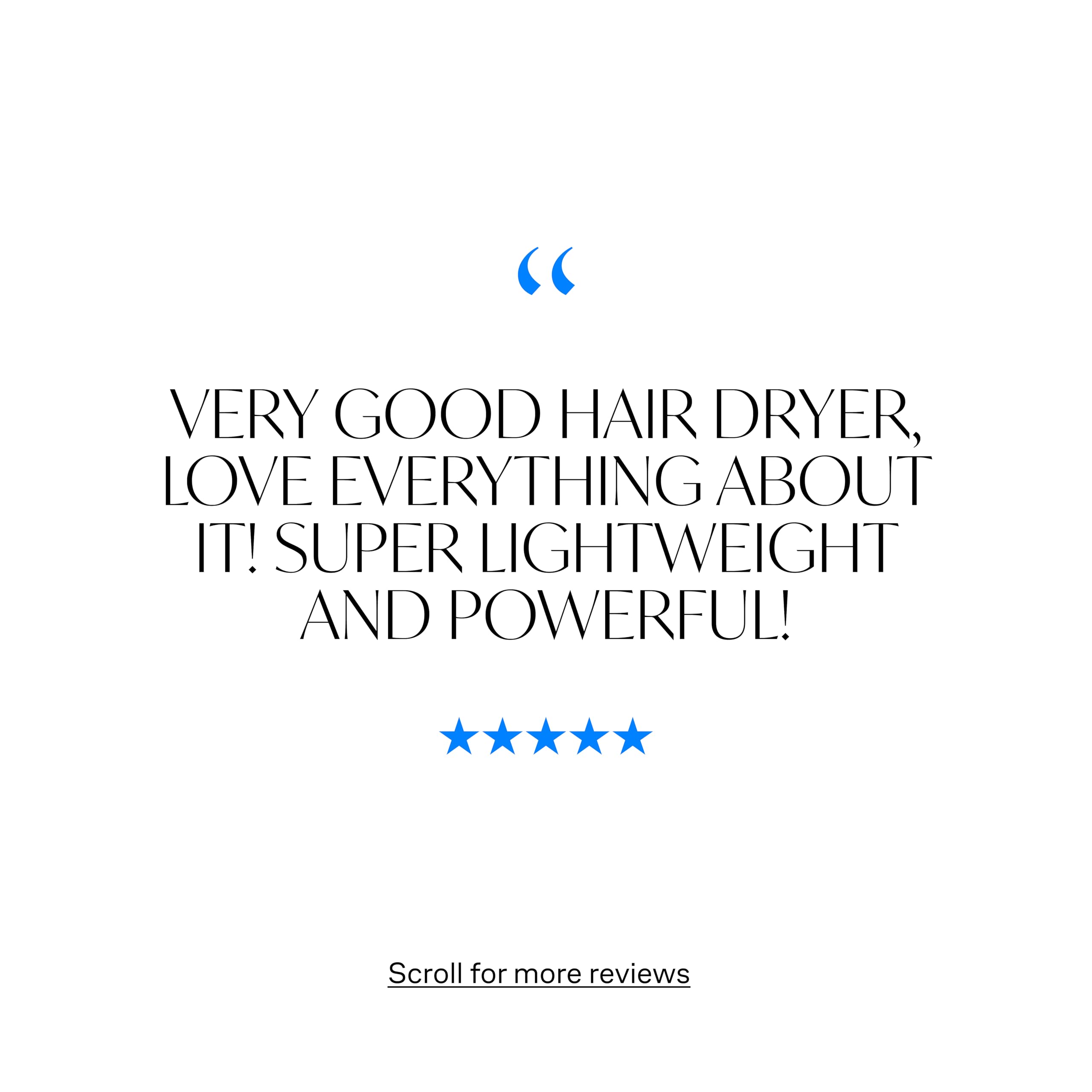 CLOUD NINE The Airshot Hair Dryer | Fast Compact 2000w All Hair Types | Variable Temperature Control Low Mid High | Two Nozzles Included | Anti Static Technology Super Compact Powerful (Black)