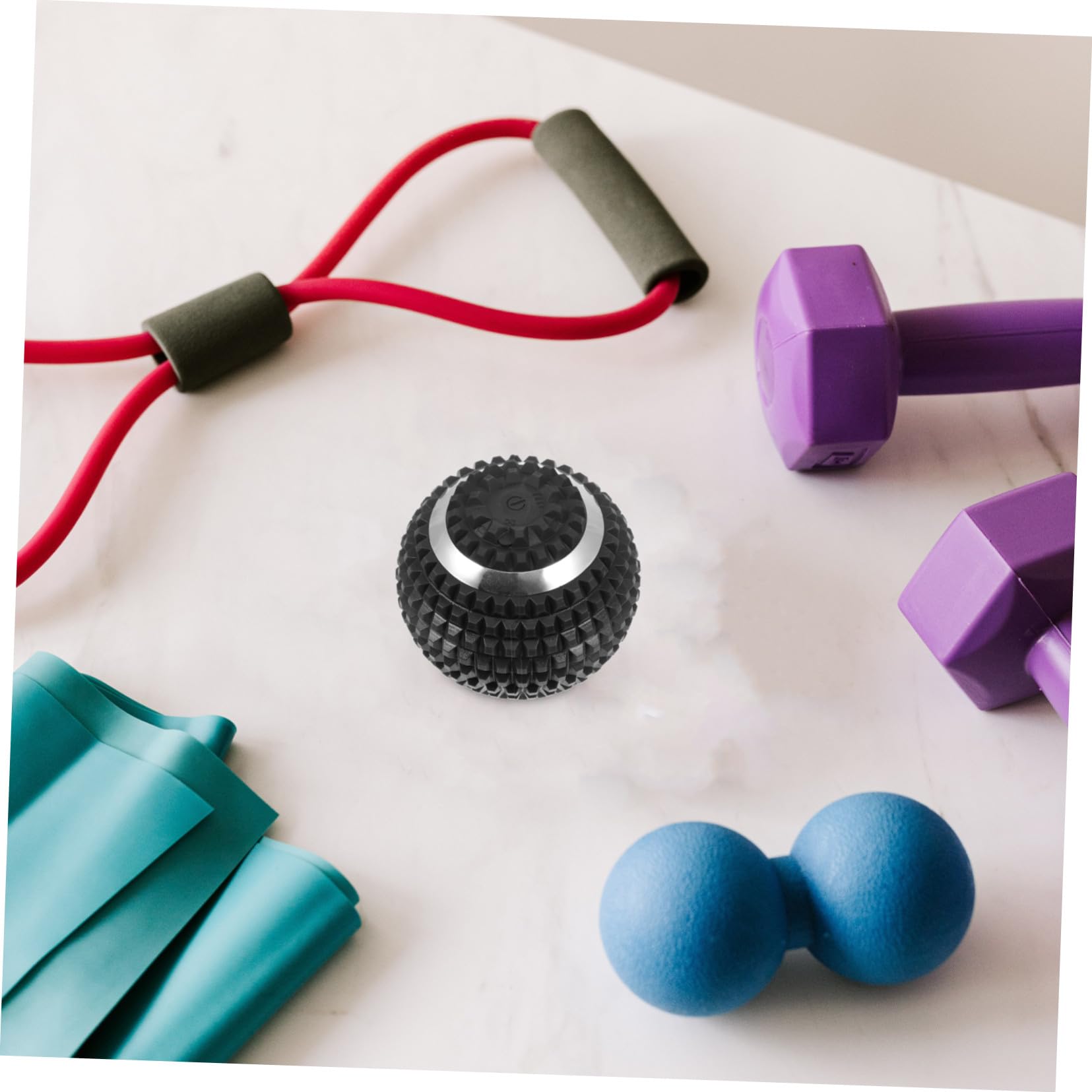 UKCOCO Balles de Massage pour Pieds en Abs Noir, Rouleau de Massage Pratique pour Soulager la Fasciite Plantaire et Détendre les Muscles Lors de Voyages ou Camping