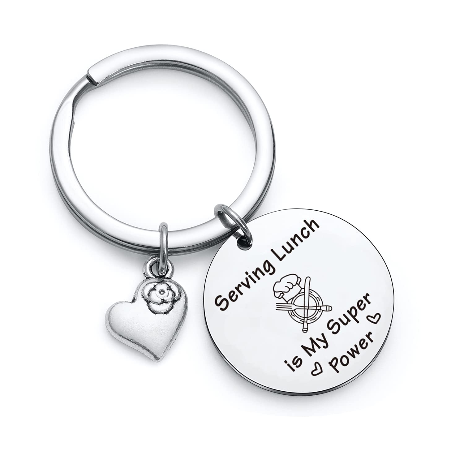 NOTHERS RSZOTW Lunch Lady Day Keychain Cafeteria Manager Gift Cafeteria Staff Friends Jewelry Lunch Server Keychain