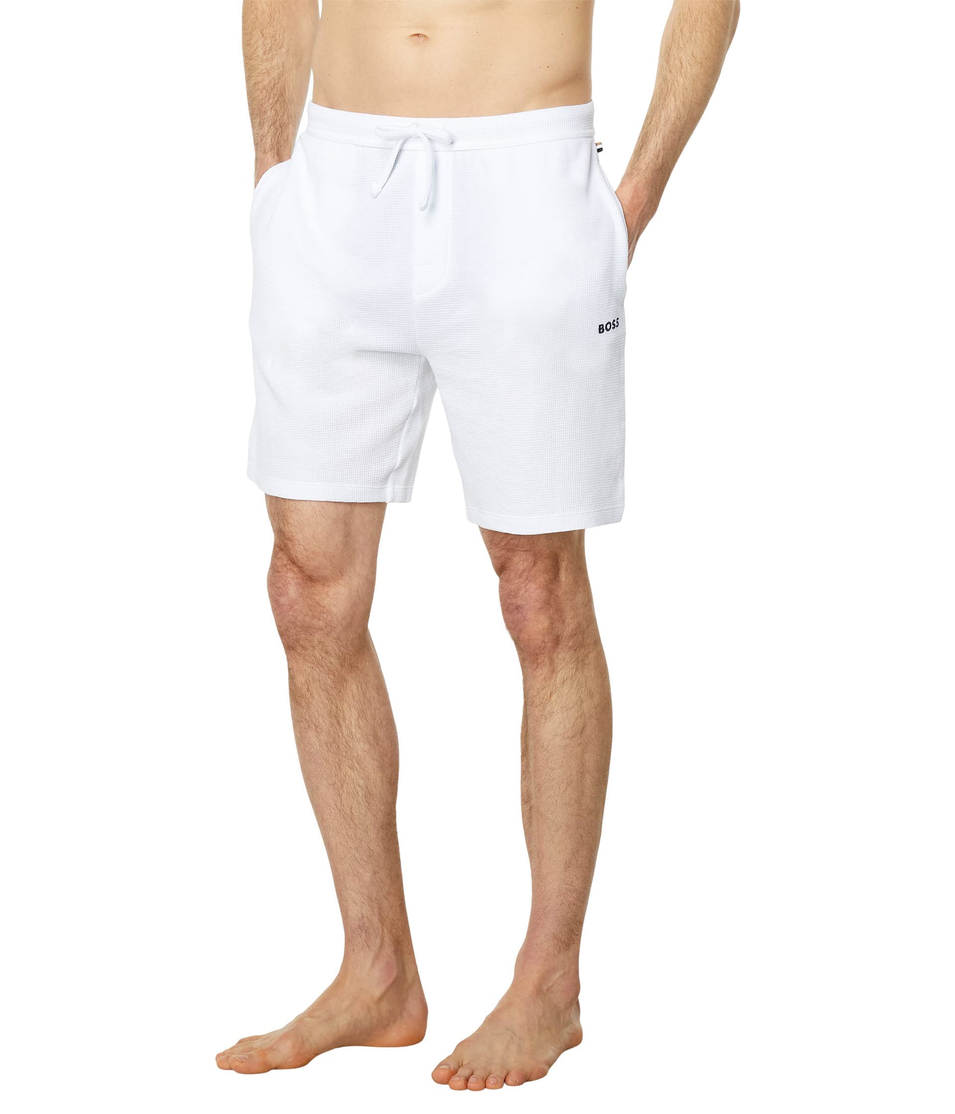 Bossmens Waffle Contrast Logo Lounge Shorts Casual Shorts