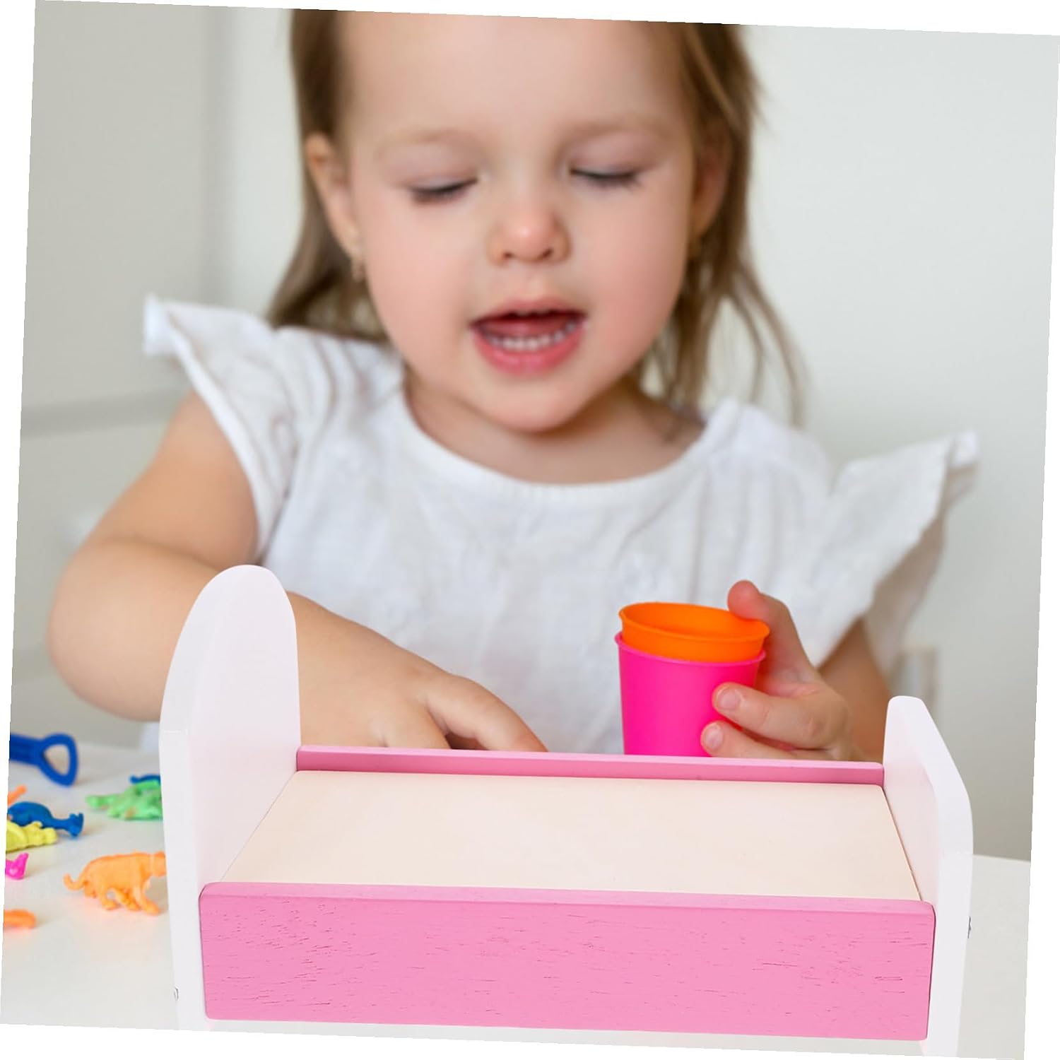 Miniature Wooden Doll Bed for Dollhouse Bedroom Decoration Safe Material Mini Furniture Model for Doll House Accessories Versatile Small-Scale Bed for Realistic Play Scenes