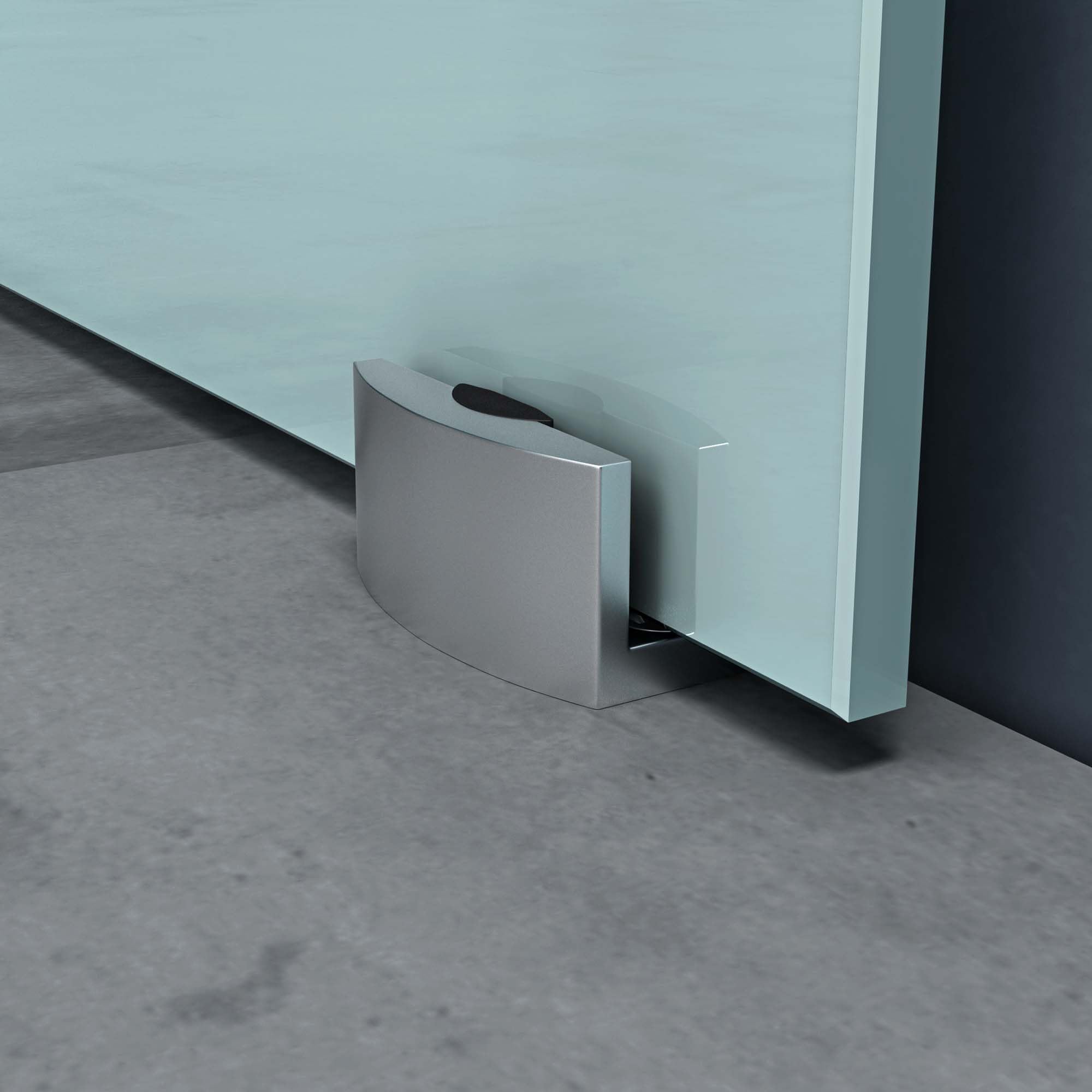Mai & Mai Porta Scorrevole in Vetro 90x215cm, Porta Scorrevole Interna Satinato 8mm in 5 Strisce con Binario e Maniglia Rotonda per Bagno Cucina Studio Ufficio, Amalfi TS11H-900 MSMG