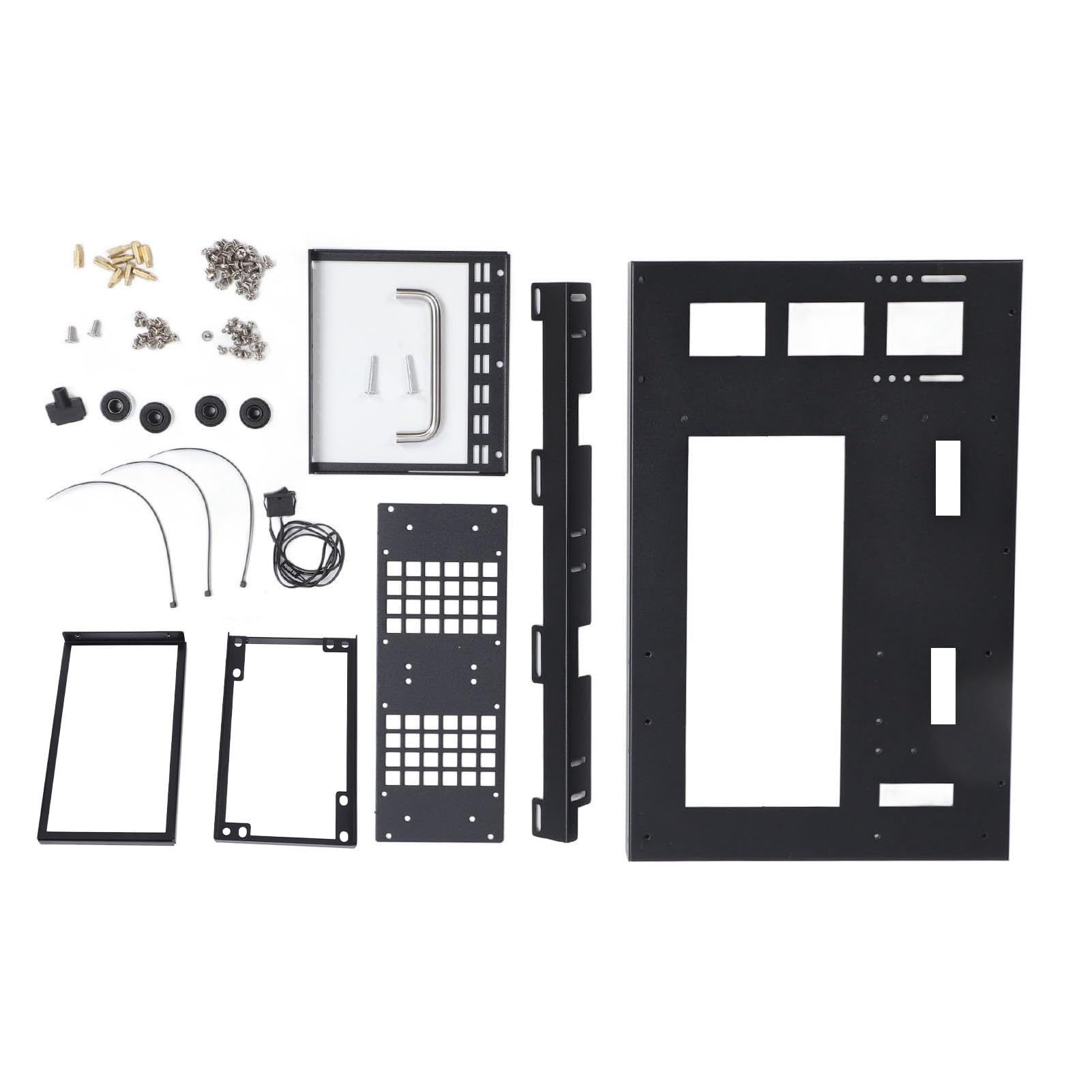 Socobeta Potente Placa de Acero de Refrigeración ATX M ATX ITX, Carcasa para PC para Juegos, Marco Abierto con Asa para Entusiastas de la Tecnología y Jugadores