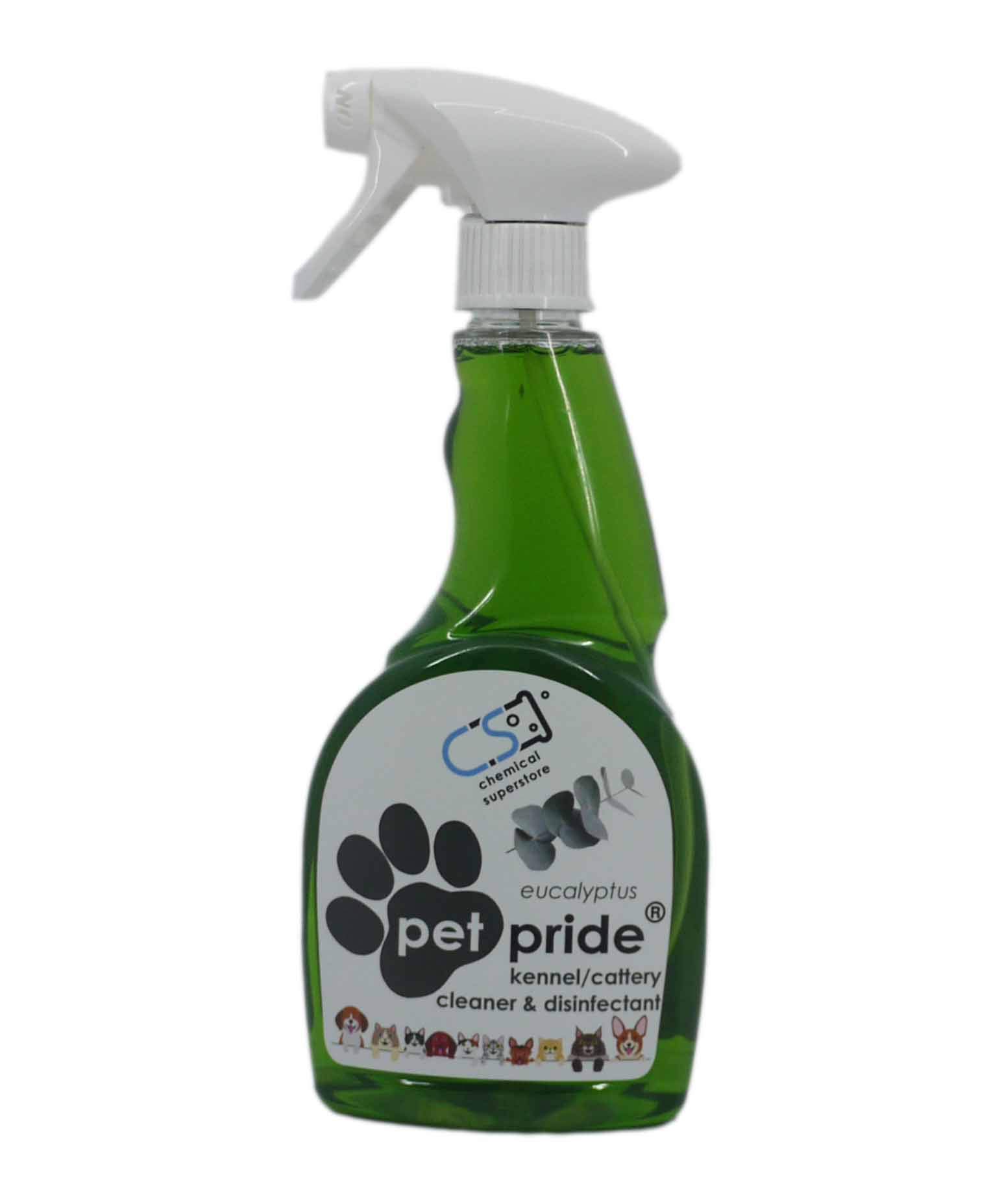 Pet Pride Disinfectant Ready to Spray Cleaner Deodoriser - Paw Friendly 500ml (Eucalyptus)