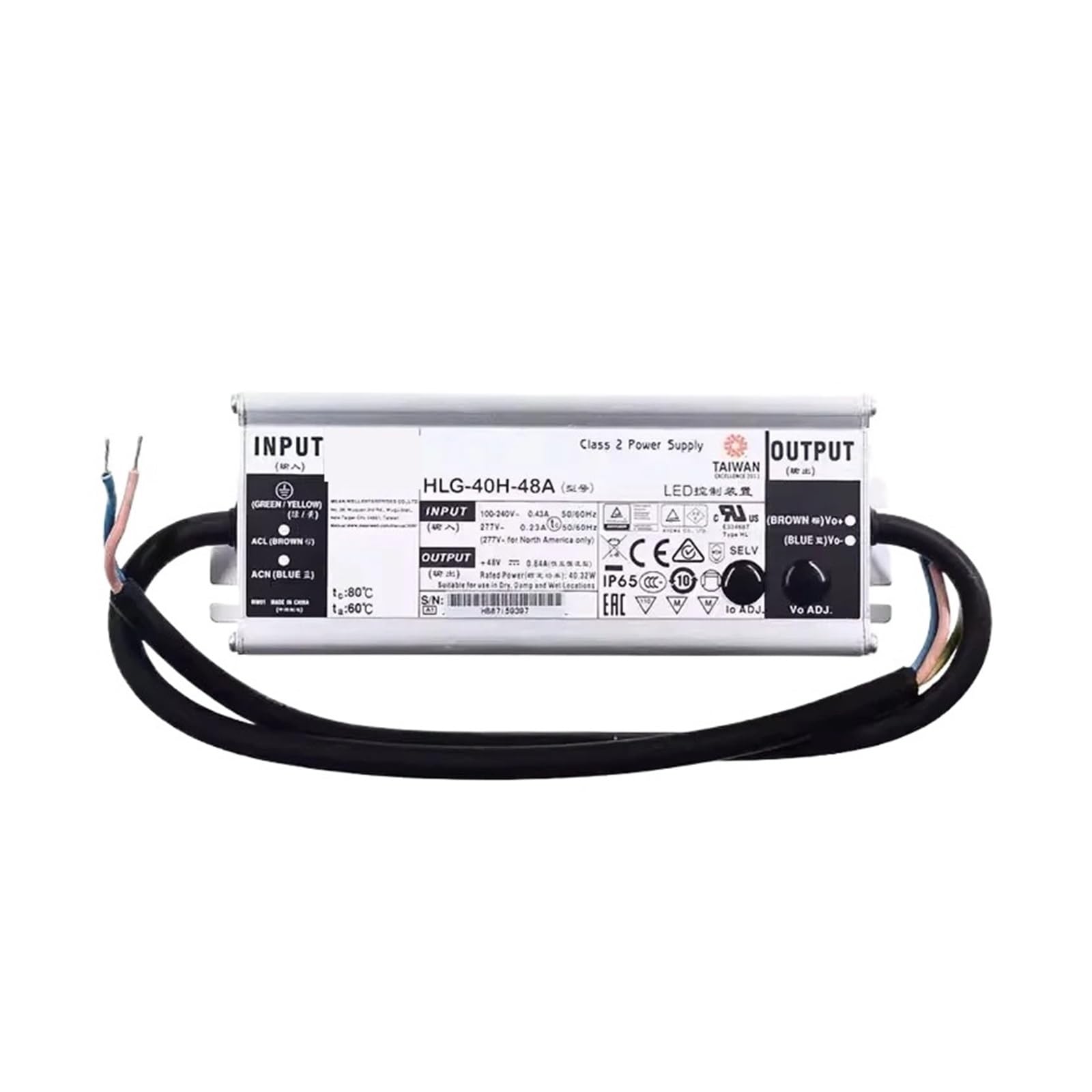 BRODEFUP HLG-40H HLG-40H-24B HLG-40H-36B 40W Constant Voltage + Constant Current LED Driver(HLG-40H-24B)