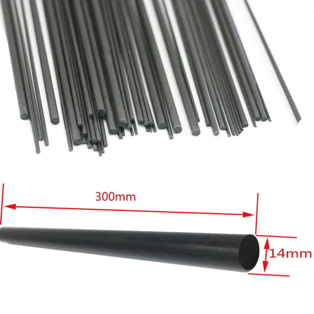 Pręt z włókna węglowego, pręty, do samolotów zdalnie sterowanych, narzędzi DIY quadrocoptera/1 szt(14 * 300Mm)