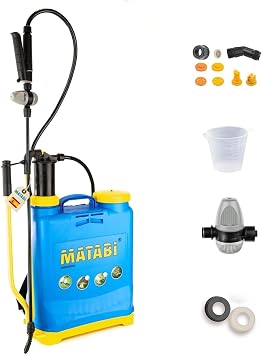 Matabi - Manual Backpack Sprayer - 12L - Fibreglass Lance - 3 Positions Pressure Regulator - Padded Straps - Garden, Orchard and Agriculture - Super Green 12 - Made in Europe