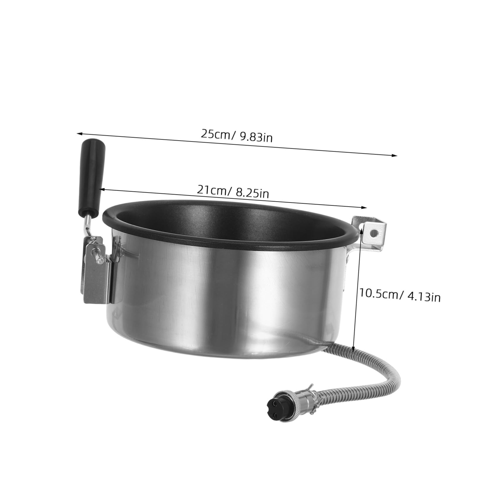 Ersatz Popcorntopf 8 Oz aus Edelstahl und Aluminium mit Antihaftbeschichtung für Popcornmaschinen Zubehör für Familienfilmabende und Kleine Küchen