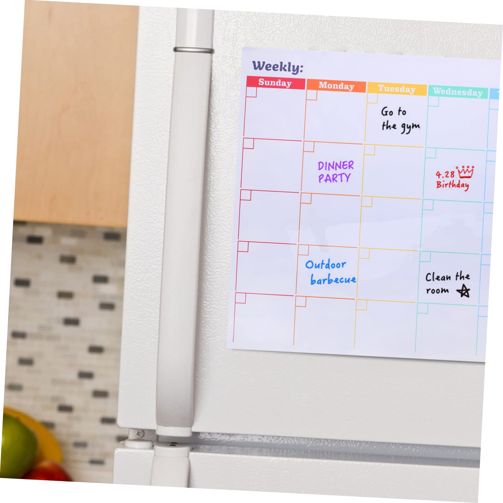 Calendario Mensile Magnetico da Frigo Cancellabile a Secco