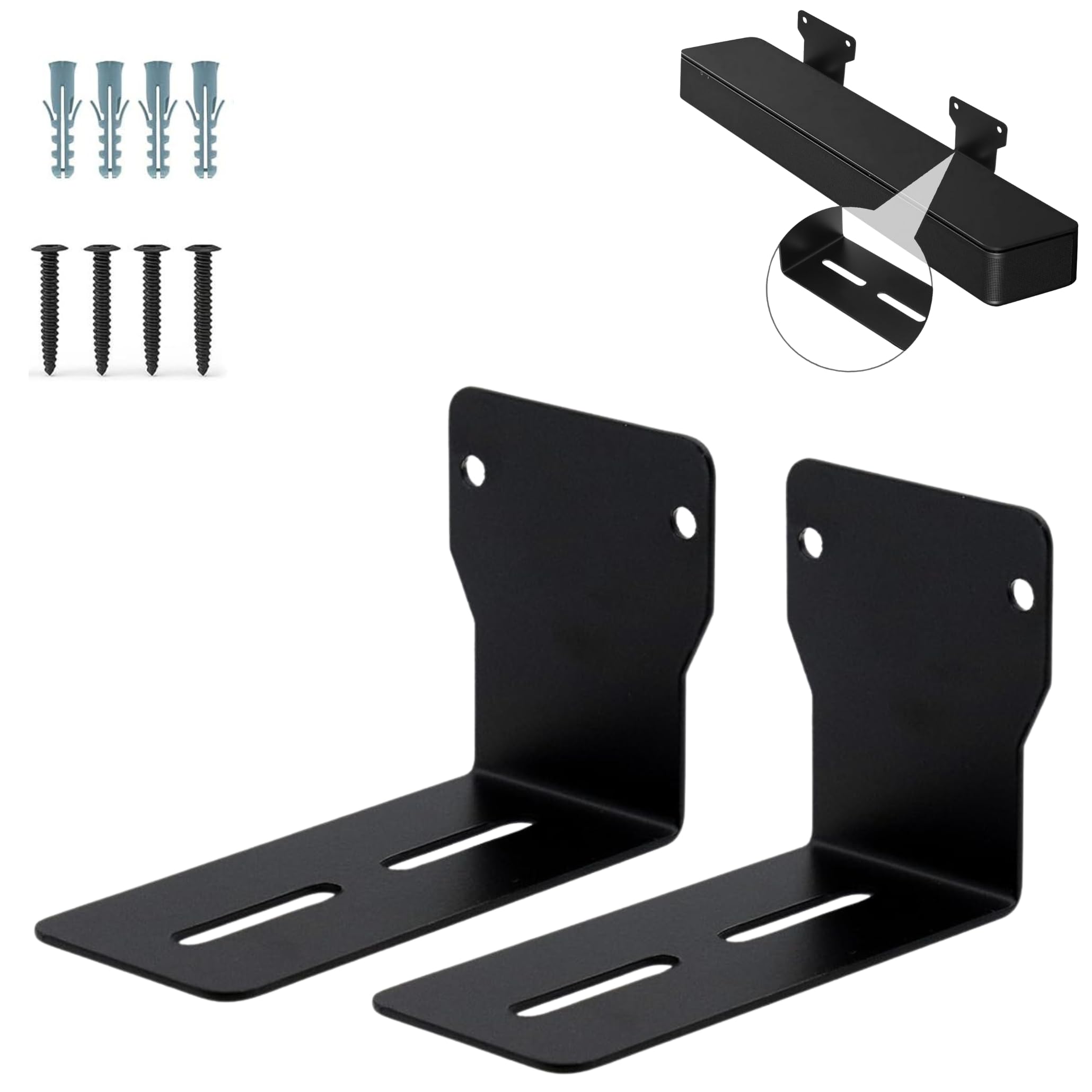 SHUCHI ESSENTIALS Universal Sound Bar Wall Mount - Heavy-Duty Steel Bracket for Bose, Sony, Samsung, LG - Anti-Drop, Supports 8kg (B0DGMRKTLY) Amazon Price History, Amazon Price Tracker