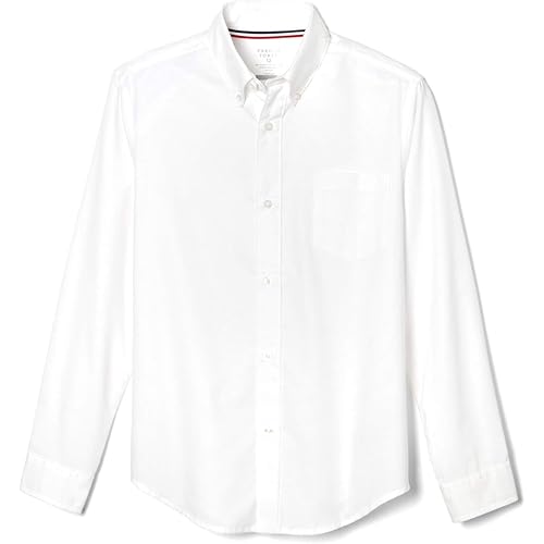 French Toast Boys' Long Sleeve Oxford Shirt (Standard & Husky)