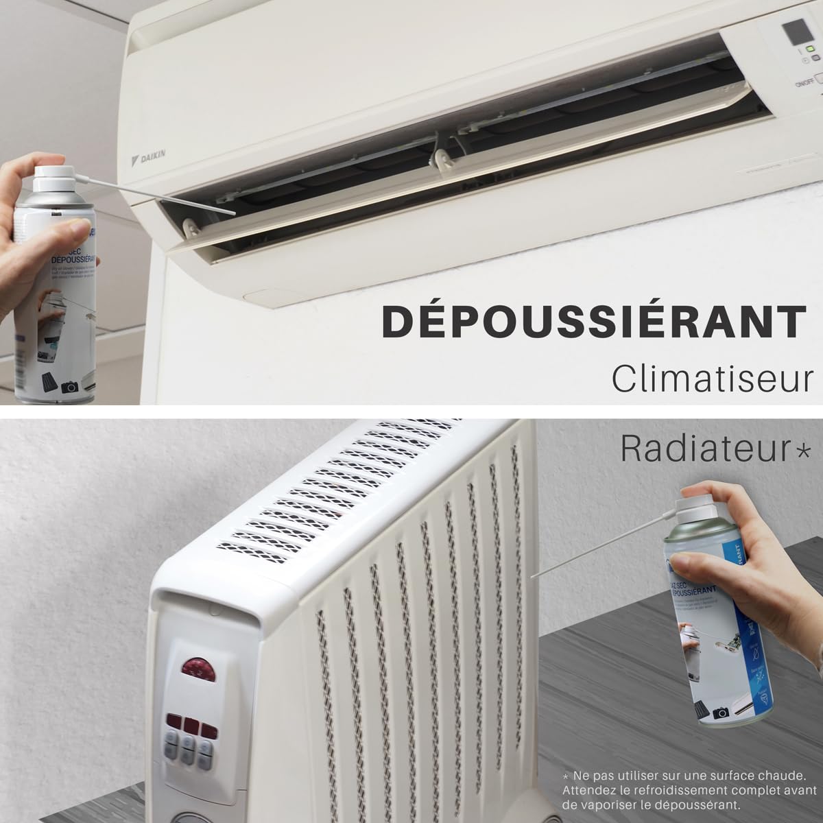 Waytex Lot de 4 Dépoussiérants Spray Air sec 400ml Ultra Puissant 5 bars, Bombes d’Air Comprimé Nettoyant pour PC, Clavier, Appareil Photo et Composants électroniques, avec buse précision