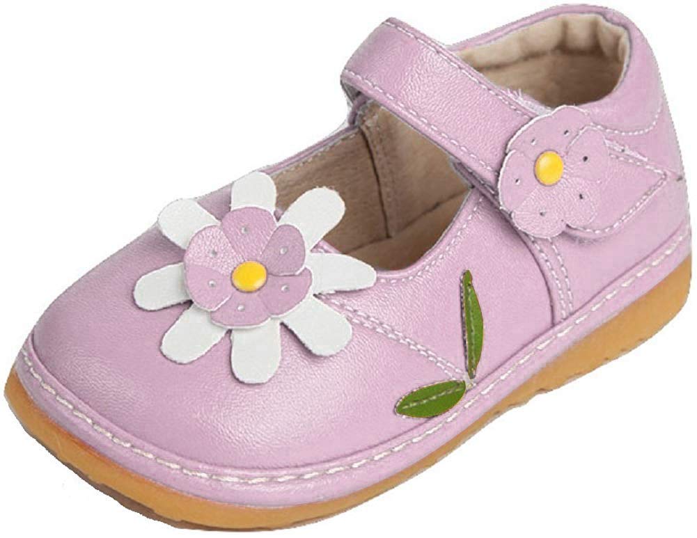 Little Mae's Boutique Mary Jane Squeaky Shoes for Toddler Girls, Ideal Walking Shoes with Removable Squeaker and Adjustable Strap - Soft Sole Shoes for Little Girls