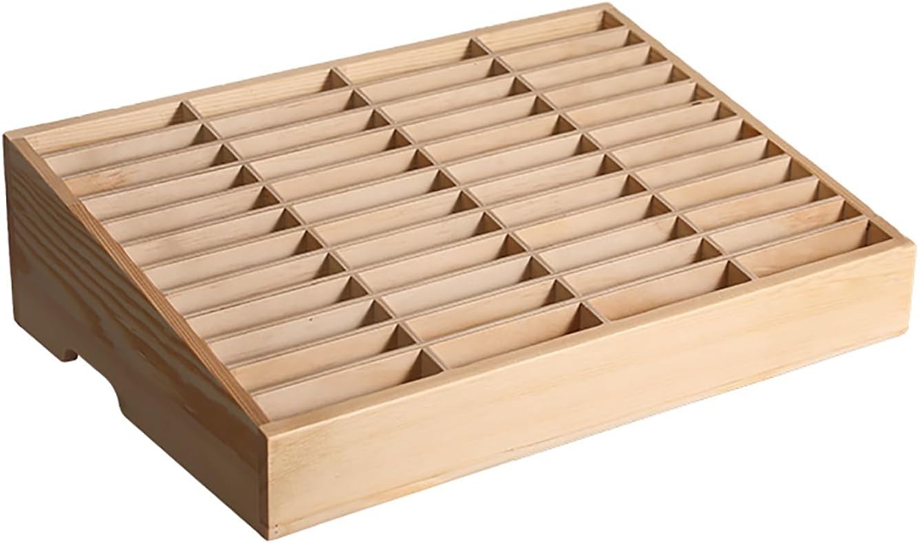 Locker Shelf Organizer Caddy Wooden Cell Phone Locker 12/24/36 Mobile Phone Storage Box 60 Desktop Stand Table Display Stand 48 Phone Locker For Office Phone Holder Grid Management Shelf(Vintage,41*28