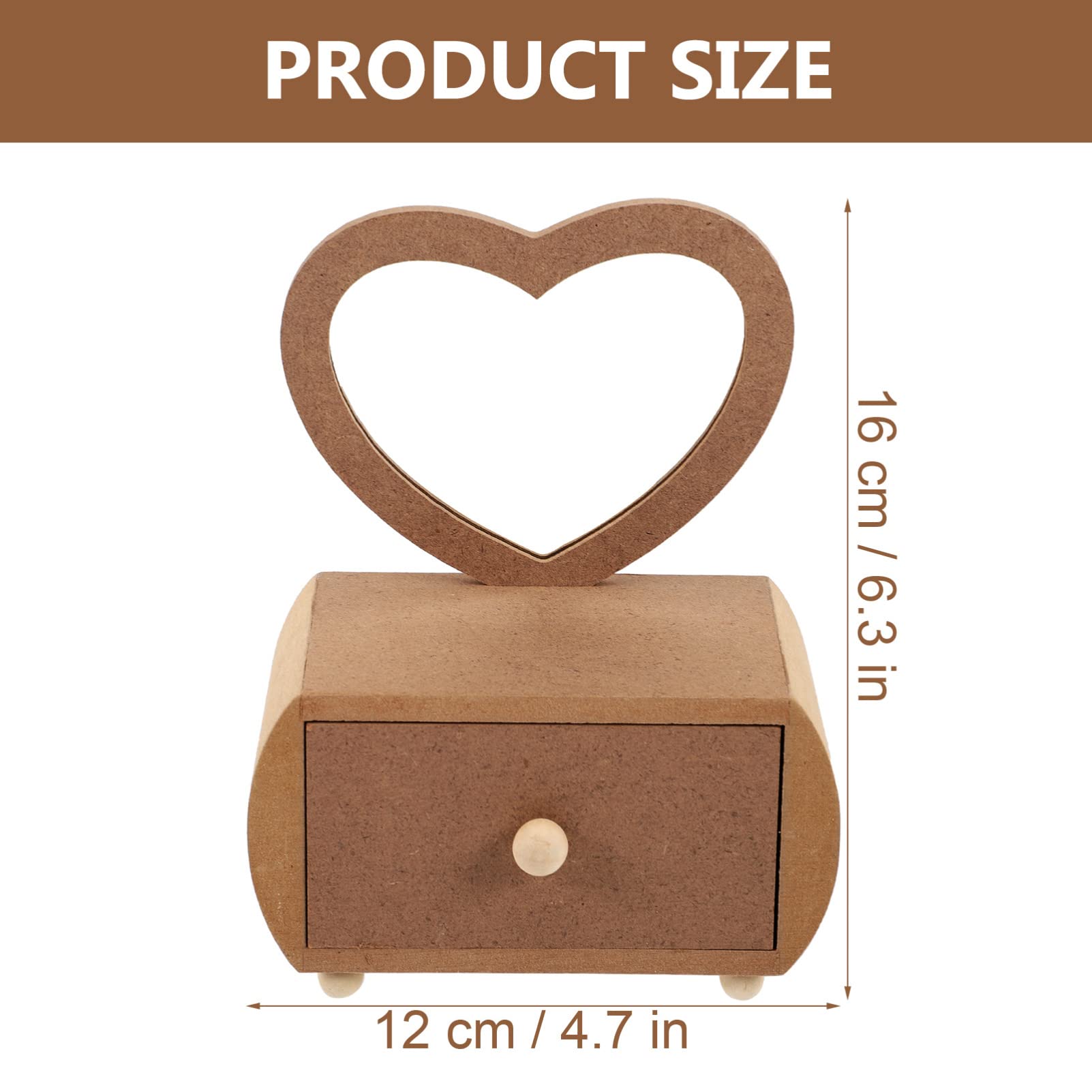 LIFKOME Love Dressing Table DIY Wooden Vanity Mirror Small Makeup Vanity Desk for Boys and Girls