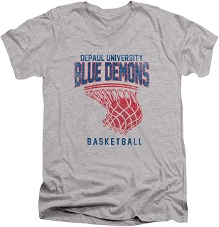 DePaul University Official Basketball Hoop Unisex Adult V-Neck T Shirt