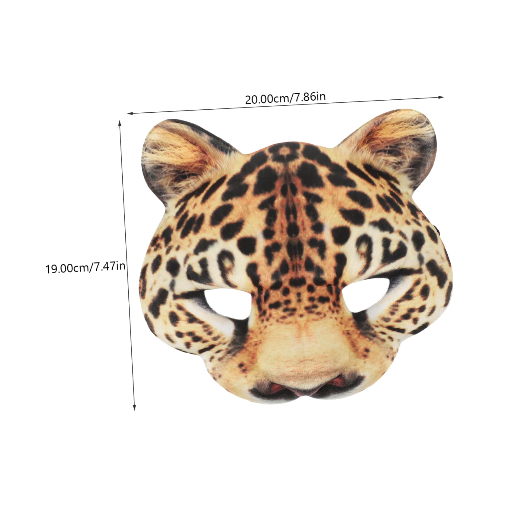 BRIGHTFUFU Animal Masquerade Face Cover Leopard Half Face Masque Elastic Band for Adults