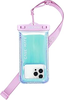 Case-Mate - IP68 Waterproof Phone Pouch/Case [Touchscreen Compatible] - Floating Waterproof Phone Case w/Crossbody Lanyard for iPhone 14 Pro Max/ 13 Pro Max/ 12 Pro Max/ 11/ S22 Ultra - Soap Bubble