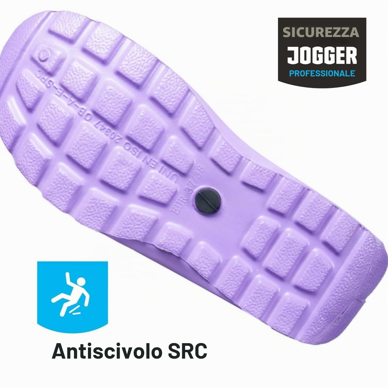 Oxypas Safety Jogger Scarpe da Lavoro da Donna – Antistatiche e Antiscivolo Scarpe Antinfortunistiche da Uomo, Zoccoli Leggeri per Medicina, Cura e Gastro, antibatteriche, Lilla, 43/44 EU