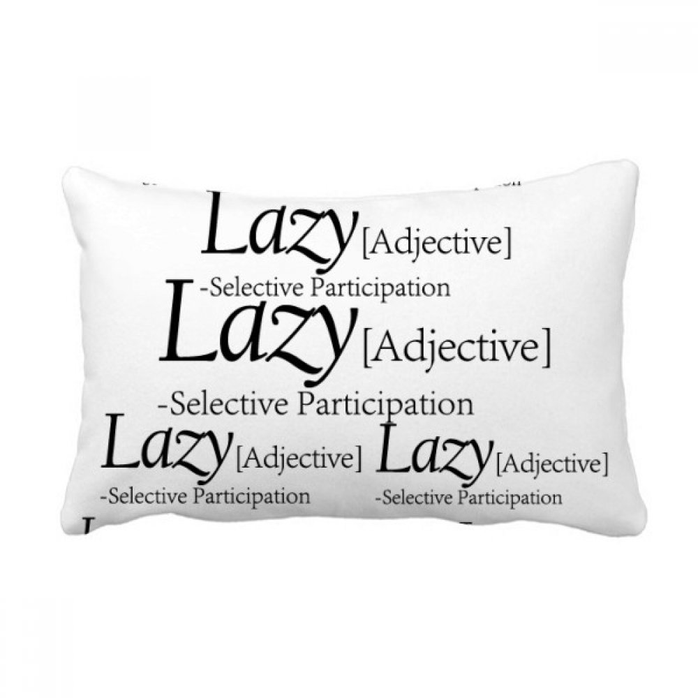 Coussin lombaire avec citation drôle de lazy, oreiller décoratif multicolore 40x60 cm