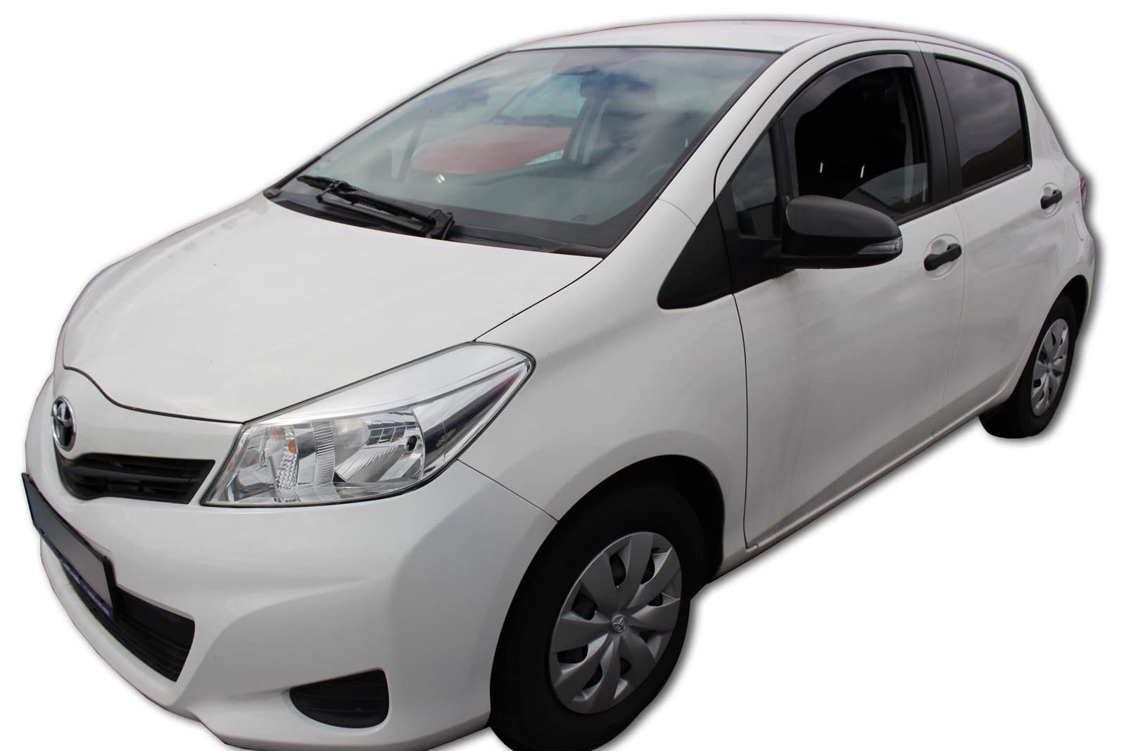 J&J AUTOMOTIVE Deflettori d'Aria per Toyota Yaris 5-Porte Berlina 2011-2019, Set da 2 Pezzi, Nero Fumé Oscurato Heko