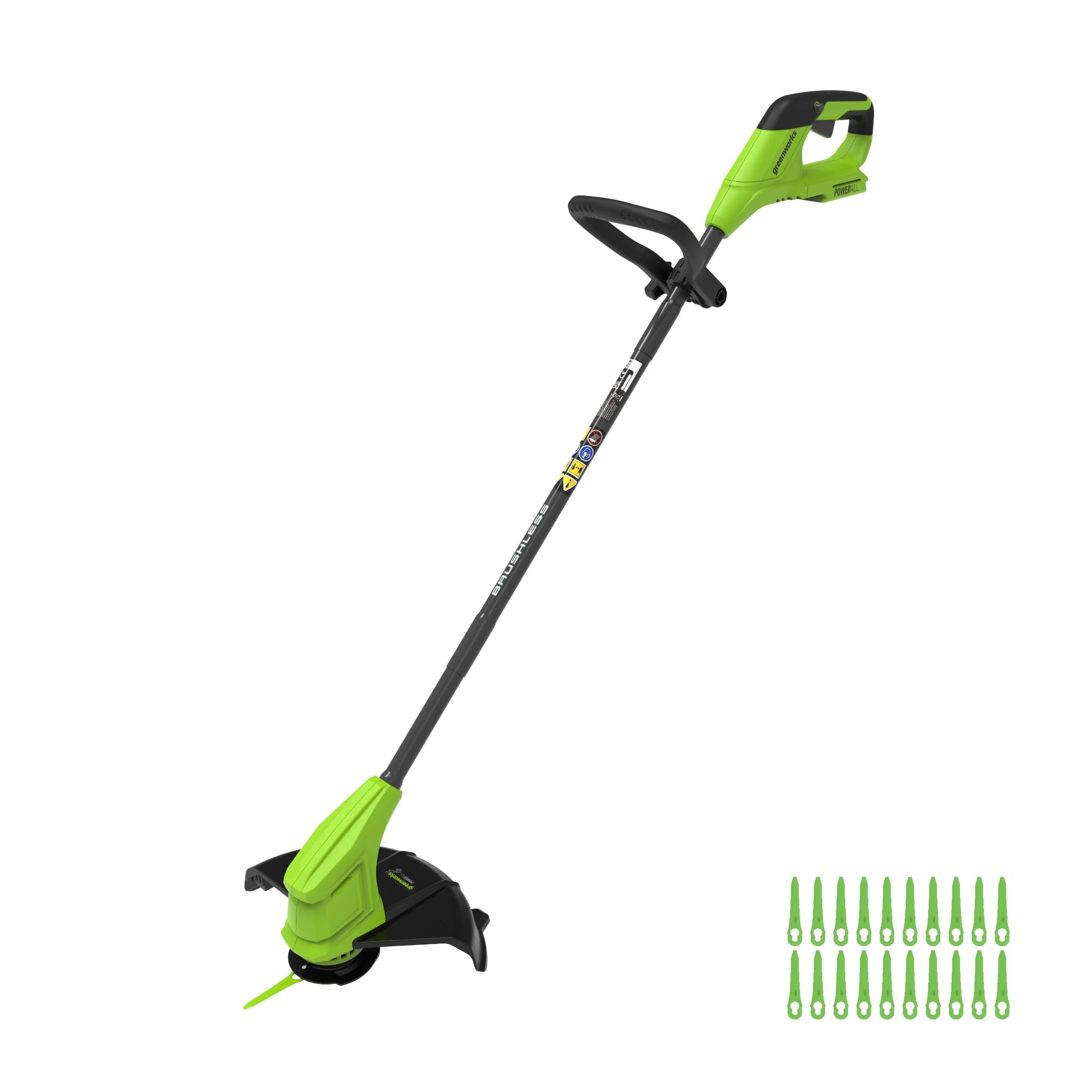 Tondeuse à gazon sans balai Greenworks 24V coupe 25 cm modèle ST2502 pour pelouse