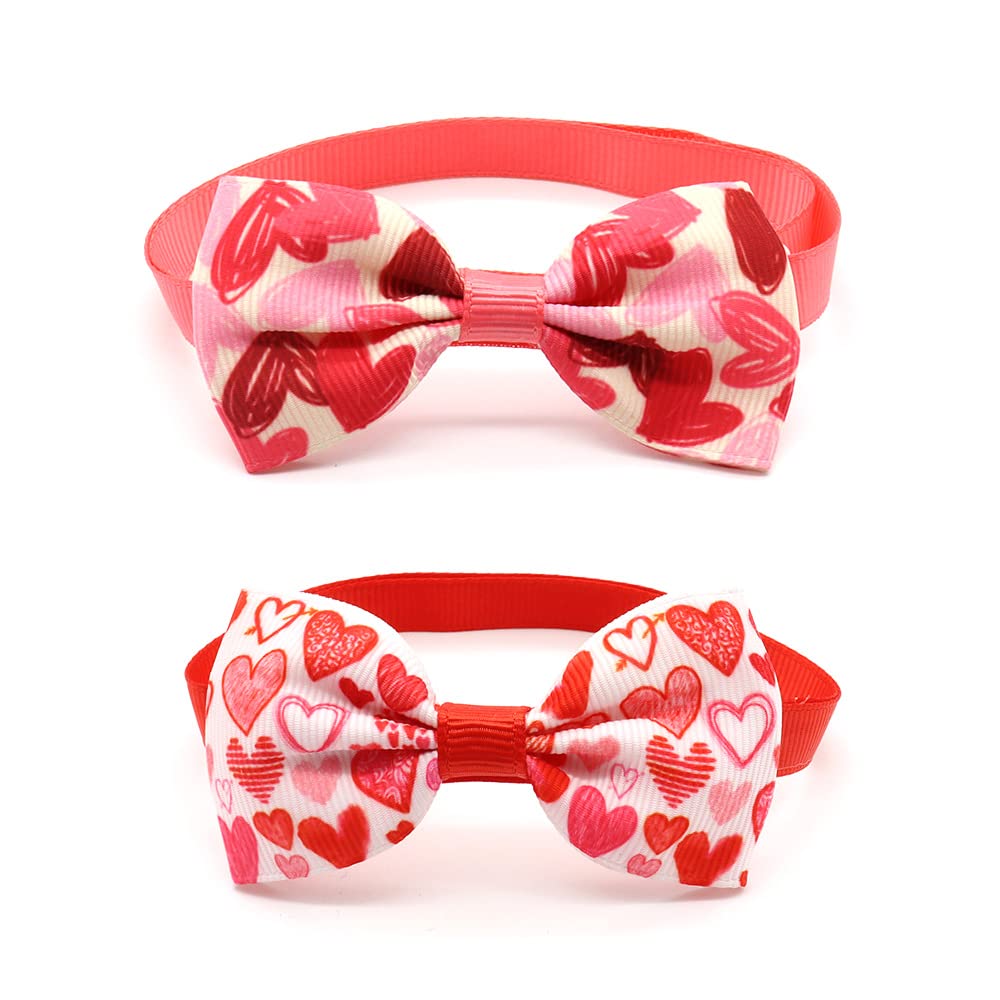2 Pcs Love Heart Safety Adjustable Cat Collar Adjustable Pet Collars Quick Release Kitten Collar Quick Release Safety Collars for Pet Cat Kitten Dog