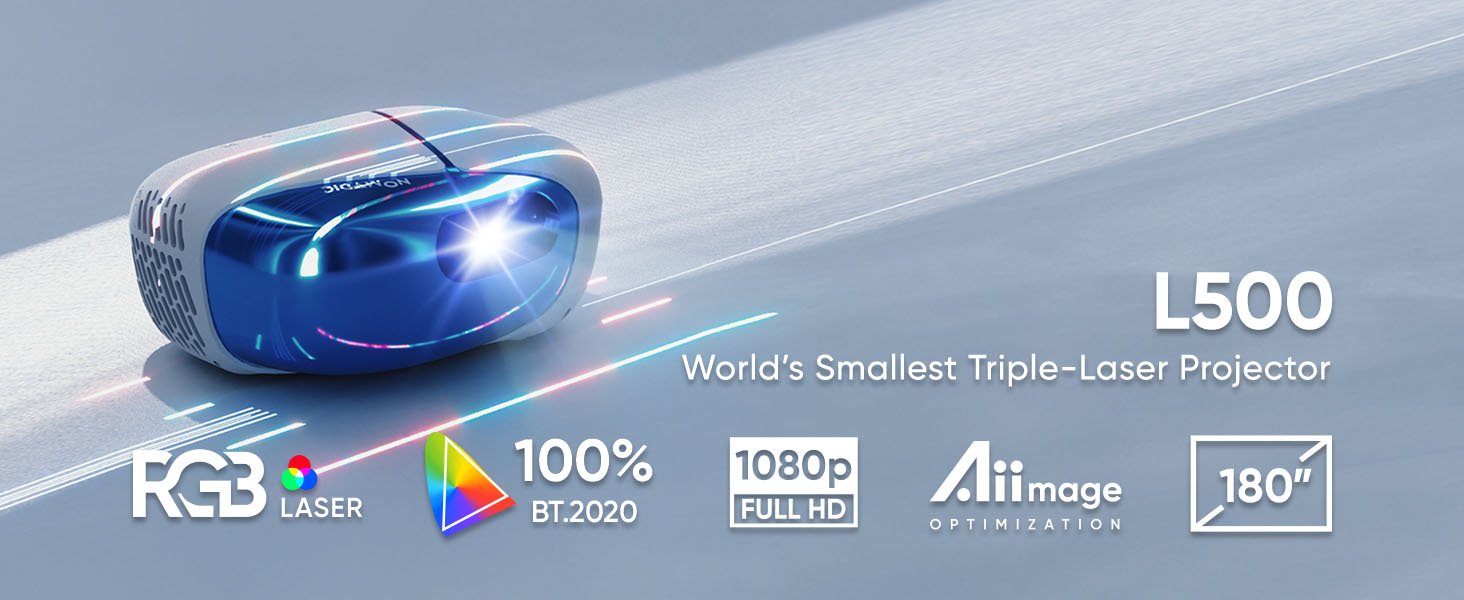 Amazon.com: NOMVDIC L500 RGB Triple Laser Projector, Portable