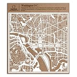 O3 DESIGN STUDIO Washington D.C. Paper Cut Map White 12x12 inches Paper Art