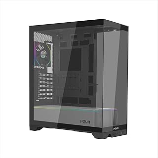 Noua Utopia FS100, ATX Gaming Case, Triple Continuous Tempered Glass Without Frames, ARGB Fan and ARGB LED Strip, Liquid C…