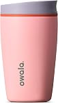 Owala SmoothSip Slider Gobelet de café en acier inoxydable isolé, tasse de café glacé réutilisable, tasse à café chaud, BPA Gratuit 12 oz, Vanilla Bean